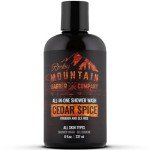 Cedar Spice All-In-One Body Wash – Made in Canada - Shampoo, Body Wash, Conditioner, Face Wash & Beard Wash with Essential Oils - 8 oz by Rocky Mountain Barber Company
