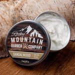 Shaving Cream for Men – Made in Canada - With Sandalwood Essential Oil - Thick Lather for Traditional and Cartridge Shaving - by Rocky Mountain Barber Company – 5oz Tin