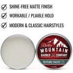 Hair Paste for Men – Made in Canada - Hair Styling Paste with Pliable Light-Firm Hold for All Hair Styles, Shine-Free Matte Finish - Easy to Wash Out – 2oz by Rocky Mountain Barber Company