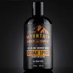 Cedar Spice All-In-One Body Wash – Made in Canada - Shampoo, Body Wash, Conditioner, Face Wash & Beard Wash with Essential Oils - 8 oz by Rocky Mountain Barber Company