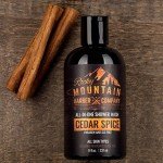 Cedar Spice All-In-One Body Wash – Made in Canada - Shampoo, Body Wash, Conditioner, Face Wash & Beard Wash with Essential Oils - 8 oz by Rocky Mountain Barber Company