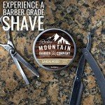 Shaving Cream for Men – Made in Canada - With Sandalwood Essential Oil - Thick Lather for Traditional and Cartridge Shaving - by Rocky Mountain Barber Company – 5oz Tin