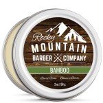 Men’s Bamboo Beard Balm Made in Canada Featuring Beeswax, Shea Butter, Coconut Oil and Bamboo Scent By Rocky Mountain Barber Company
