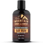 Bay Rum All-In-One Body Wash – Made in Canada - Shampoo, Body Wash, Conditioner, Face Wash & Beard Wash with Aloe Leaf Juice - 8 oz by Rocky Mountain Barber Company