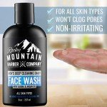 Men's Daily Face Wash - Made in Canada - With Jojoba Oil, Argan Oil, Chamomile Floral Water and Aloe Vera – Unscented - 8 oz by Rocky Mountain Barber Company