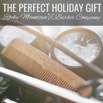 Hair Comb - Wood with Anti-Static and Anti-Snag with Fine and Medium Tooth for Beard, Head Hair, Mustache with Carrying Pouch and Box by Rocky Mountain Barber Company