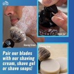 Razor Blades for Men - Includes Handle and 30 Refill Blades - Triple-Blade Razor Cartridges with Lubricating Strip, Pivoting Head and Textured Grip Handle For One Year of Shaves by Rocky Mountain Barber Company