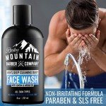 Men's Daily Face Wash - Made in Canada - With Jojoba Oil, Argan Oil, Chamomile Floral Water and Aloe Vera – Unscented - 8 oz by Rocky Mountain Barber Company