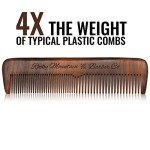 Hair Comb - Wood with Anti-Static and Anti-Snag with Fine and Medium Tooth for Beard, Head Hair, Mustache with Carrying Pouch and Box by Rocky Mountain Barber Company