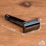 Men's Double Edge Safety Razor - Premium, Heavy Duty Safety Razor, 3 Piece Closed Comb Design For a Closer Shave - Made with Brass & Metal Finish by Rocky Mountain Barber Company
