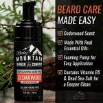 Foaming Cedarwood Beard Wash - With Cedarwood Essential Oil, Vitamin B5 & Dead Sea Salt – Made in Canada -5 oz by Rocky Mountain Barber Company