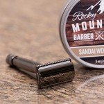 Men's Double Edge Safety Razor - Premium, Heavy Duty Safety Razor, 3 Piece Closed Comb Design For a Closer Shave - Made with Brass & Metal Finish by Rocky Mountain Barber Company