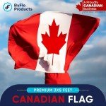 ByFloProducts Premium Canada Flag - Canadian Flags 3x5 Feet OUtdoor Heavy Duty - Durable Nylon, Embroidered Maple Leaf, Quadruple Stitched, Vivid Colors - 100% Canadian Business