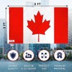 ByFloProducts Premium Canada Flag - Canadian Flags 3x5 Feet OUtdoor Heavy Duty - Durable Nylon, Embroidered Maple Leaf, Quadruple Stitched, Vivid Colors - 100% Canadian Business