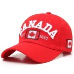 HAOJIANIAN 2 Pack Canada Baseball Cap,Canada Day Embroidered Maple Leaf Flag Adjustable Golf Hat for Men Women Kids (Navy+Red)