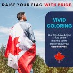 ByFloProducts Premium Canada Flag - Canadian Flags 3x5 Feet OUtdoor Heavy Duty - Durable Nylon, Embroidered Maple Leaf, Quadruple Stitched, Vivid Colors - 100% Canadian Business