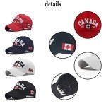 HAOJIANIAN 2 Pack Canada Baseball Cap,Canada Day Embroidered Maple Leaf Flag Adjustable Golf Hat for Men Women Kids (Navy+Red)