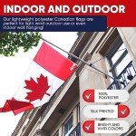Canada Flag, Canada Flag 3x5, Canadian Flag - By ByFloProducts - Lightweight, 3'x5', 100% Polyester, Silk Printed, Bright And Vivid Colors, Brass Grommets, Double Stitching, 100% Canadian Business (Polyester - Canada Pack of 2)
