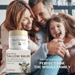 Whipped Beef Tallow Balm for Skin: Tallow Face Moisturizer with Australia Emu Oil, Blue Cypress, Sandalwood Oil –Fresh Natural Scent - Eczema Relief - Suitable for Sensitive Skin - 2.12 OZ