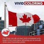 Canada Flag, Canada Flag 3x5, Canadian Flag - By ByFloProducts - Lightweight, 3'x5', 100% Polyester, Silk Printed, Bright And Vivid Colors, Brass Grommets, Double Stitching, 100% Canadian Business (Polyester - Canada Pack of 2)