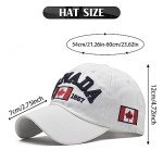 Azjachiny 2 PCS Canada Baseball Cap Canada Souvenirs Adjustable Canada Day Embroidered Maple Leaf Flag Cap for Men Women