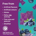 Organika Collagen Gummies - Blueberry Flavour - 2500 mg of Collagen Per Serving plus Biotin For Better Skin, Hair, Nail and Joint Health Pasture-Raised Cattle, Gluten, Dairy and Soy-free 90 Gummies
