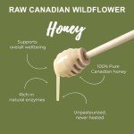 ONEROOT Raw Honey Unpasteurized | Boreal Forest Raw Wildflower Honey | Creamed, 100% Farmed & Packed in Canada | Single Source Pure, Unpasteurized & Unfiltered (500g)