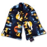 Handmade in Canada: 20"x5" Double-Layered Cotton Microwave Heating Pad - Moist Heat and Cold Pack for Back, Neck, Shoulders, Cramps, Sore Muscles, Aches, and Joints. Bean (OATS) Bag and Neck Wrap. Night Forest Pattern