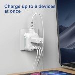European Travel Plug Adapter, from a Canadian Small Business, International Adapter with 2 Canada Outlets & 2 USB Ports & 2 USB C, 6 in 1 Plug to Most of Europe Portugal Spain France (Type C)