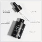 TOSOWOONG Niacinamide 15 Face Serum, 150,100ppm Niacinamide, Tranexamic acid, Dark Spot Corrector, Glass Skin, Radiant Complexion, Pore Minimizer, Even Skin Tone, Korean Skin Care, 30ml, 1.01 fl.oz