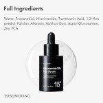TOSOWOONG Niacinamide 15 Face Serum, 150,100ppm Niacinamide, Tranexamic acid, Dark Spot Corrector, Glass Skin, Radiant Complexion, Pore Minimizer, Even Skin Tone, Korean Skin Care, 30ml, 1.01 fl.oz