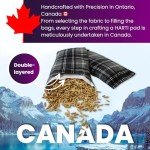 Handmade in Canada: 20"x5" Double-Layered Cotton Microwave Heating Pad - Moist Heat and Cold Pack for Back, Neck, Shoulders, Cramps, Sore Muscles, Aches, and Joints. Bean (OATS) Bag and Neck Wrap. Night Forest Pattern