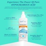NueVue BioForce Pure Hypochlorous Acid Spray For Face & body - Rescues Acne-Prone Skin & Eczema, Piercing aftercare, Tattoo Aftercare, 100% Canadian Made, All-in-One Gentle Skin Cleanser & Toner, Natural Saline Solution, pH Balanced, Non-comedogenic (8.2 oz)