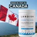 Landish Pure Canadian Marine Collagen Peptides Powder - Whole-Body Benefits & Joint Support, For Women & Men - Hydrolyzed, Unflavoured, Ultra-Pure Protein Supplement - Fully Dissolves, 0 Carb & Sugar - Made in Canada - 250 g (30-Day Supply)