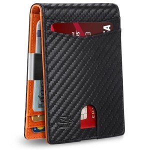 Zitahli Mens Slim Wallet Larger Capacity with 12 Slots RFID Blocking Minimalist Bifold Front Pocket Wallet for Men with ID Window