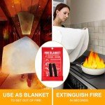 Fire Blankets Emergency for Home Kitchen - JT JUSTIME Fiberglass Fire Extinguisher Blanket for School, Fireplace, Grill, Vehicle, Office, Warehouse (1) (2 Pack)