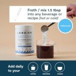 Landish Pure Canadian Marine Collagen Peptides Powder - Whole-Body Benefits & Joint Support, For Women & Men - Hydrolyzed, Unflavoured, Ultra-Pure Protein Supplement - Fully Dissolves, 0 Carb & Sugar - Made in Canada - 250 g (30-Day Supply)
