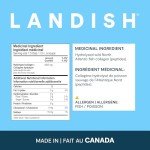 Landish Pure Canadian Marine Collagen Peptides Powder - Whole-Body Benefits & Joint Support, For Women & Men - Hydrolyzed, Unflavoured, Ultra-Pure Protein Supplement - Fully Dissolves, 0 Carb & Sugar - Made in Canada - 250 g (30-Day Supply)