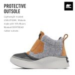 SOREL Children's Out N About lV Strap Waterproof Boot - Taffy, Black - 8