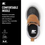 SOREL Children's Out N About lV Strap Waterproof Boot - Taffy, Black - 8