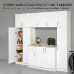 Prepac Elite 16" Storage Cabinet, White Storage Cabinet, Bathroom Cabinet, Pantry Cabinet with 2 Adjustable Shelves, 16" D x 16" W x 65" H, WEB-1664
