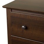 Prepac Sonoma 2 Drawer Nightstand: Elegant Bedroom Furniture, Bedside Table with Open Shelf, 23.25"W x 16"D x 28"H, Espresso