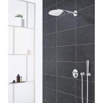 GROHE 29138000 Grohtherm Triple-Function Shower Thermostatic Valve Trim Kit, Starlight Chrome