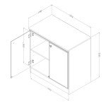 South Shore Furniture 7270722 Morgan Storage Cabinet in Pure Black 7270722