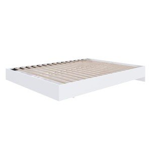 Nexera Platform Bed Frame, White, Queen