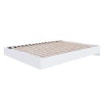 Nexera Platform Bed Frame, White, Queen