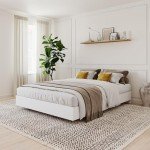 Nexera Platform Bed Frame, White, Queen