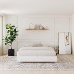 Nexera Platform Bed Frame, White, Queen