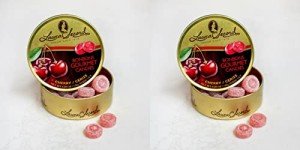 Laura Secord: Candy Drops - Cherry - Gourmet Candies - Candy Tins - Candies For Adults & School Snacks For Kids - Hard Snack Sweets - Value Bundle Pack of 2