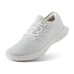 Allbirds Women’s Tree Dasher 2 Active Sneakers, Breathable Machine Washable Lace-Up Fitness Shoes for Walking, Running & Gym, Blizzard, Blizzard (Blizzard Sole), 9
